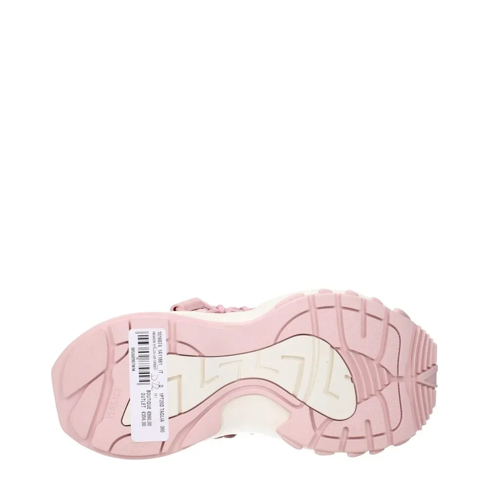 Versace Pink Leather Chunky Sneakers - Picture 5 of 6